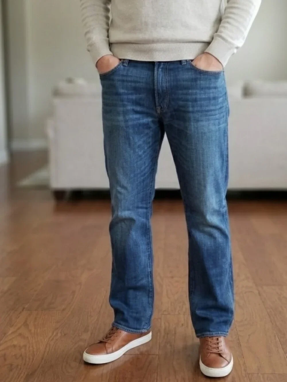 🔥Lucky Brand Straight Denim Jeans Sz 36x34